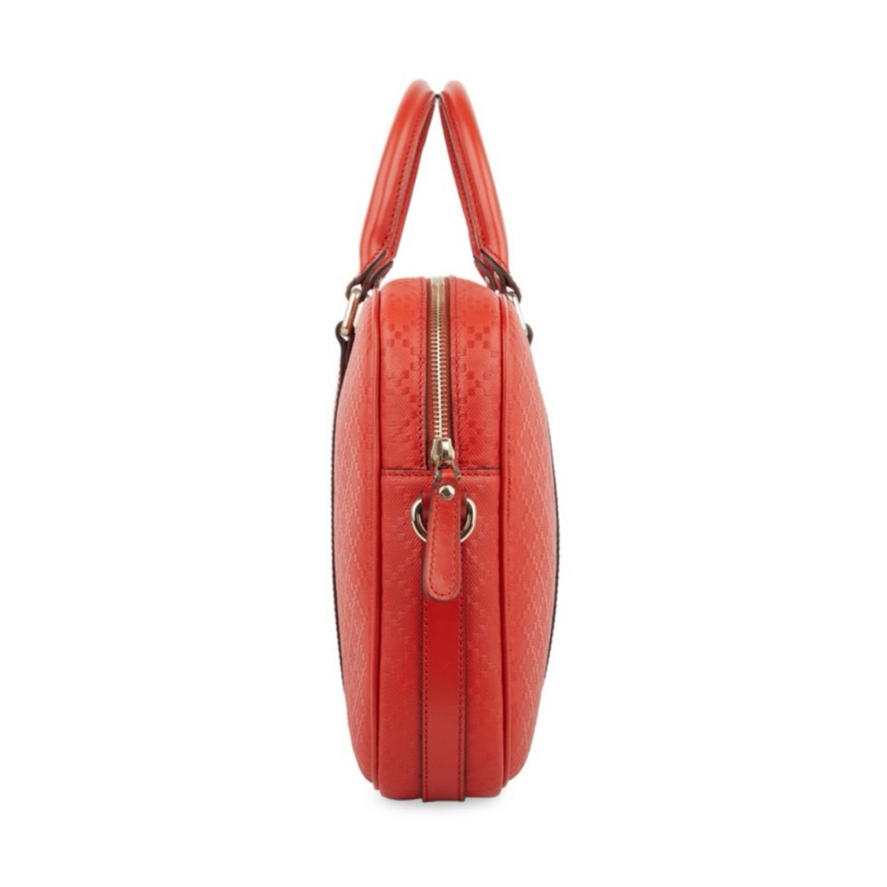 Gucci Red Leather Briefcase - Picture 4 of 5